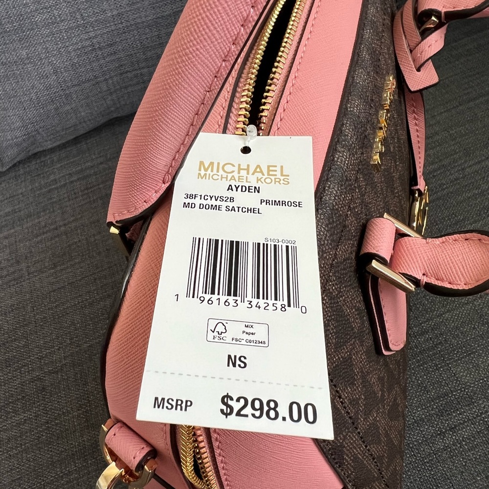 NWT MICHAEL KORS AYDEN MEDIUM DOME SATCHEL HANDBAG - Picture 7 of 8